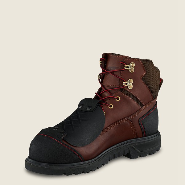 Red Wing Mens Brnr Xp - 6-inch Waterproof Toe Metguard - Safety Boots Brown/Black - 5907DFTVR